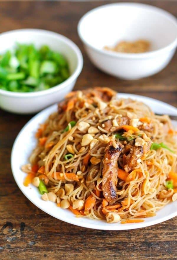 Hoisin Pork with Rice Noodles