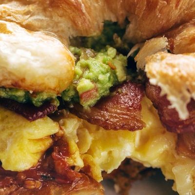 Breakfast Sandwich on plate.