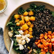 A picture of Roasted Veggie Grain Bowl with Balsamic Dressing