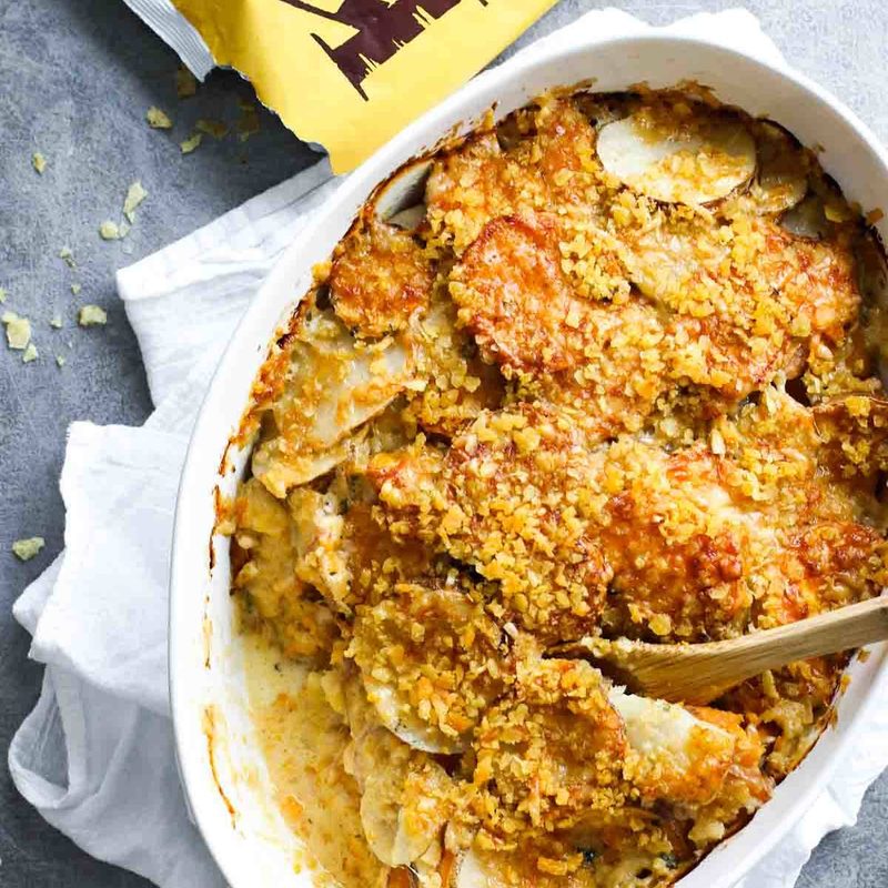 A picture of The Best Garlic Herb Cheesy Potatoes