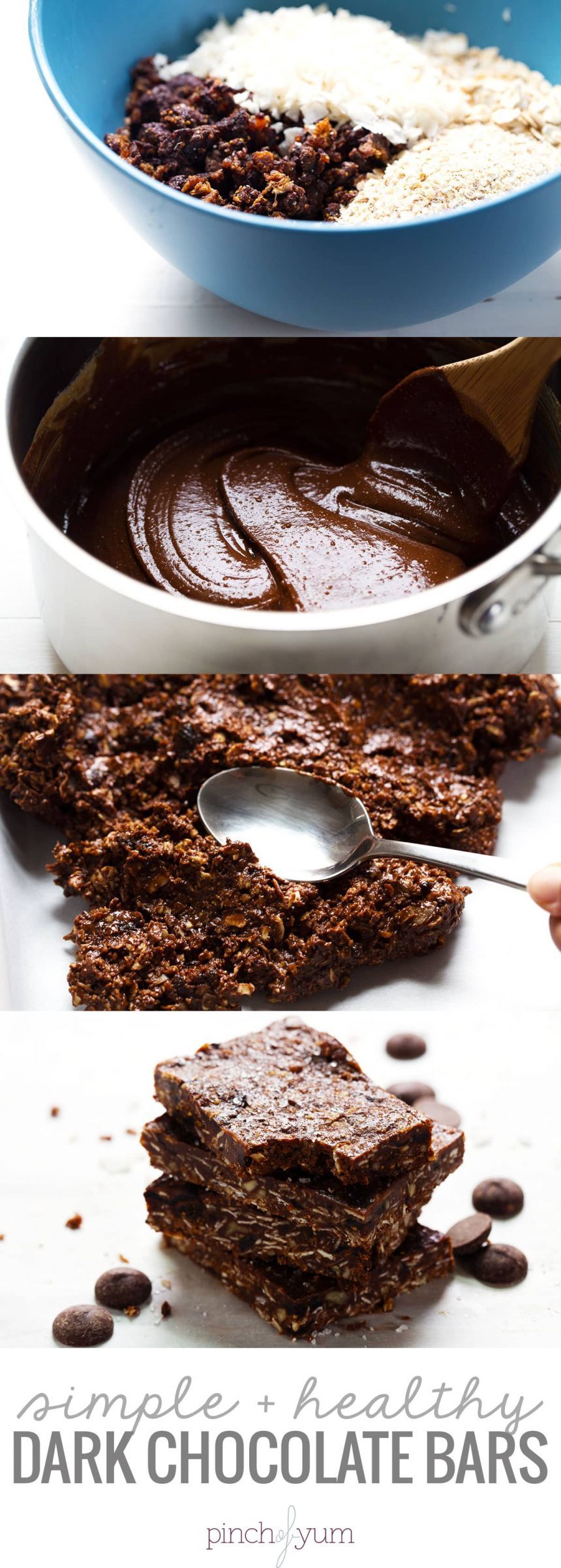 Process of making chocolate bars.