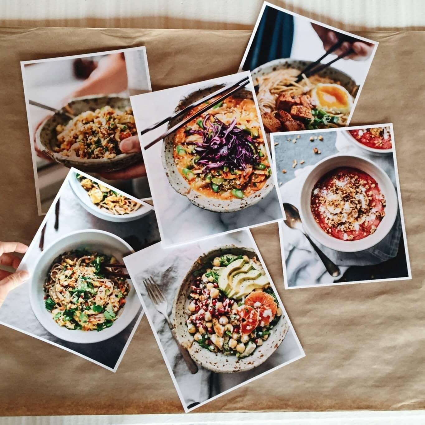 printed photos of food