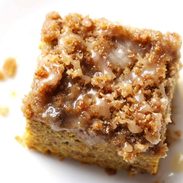 A picture of Cinnamon Streusel Pumpkin Coffee Cake with Maple Glaze